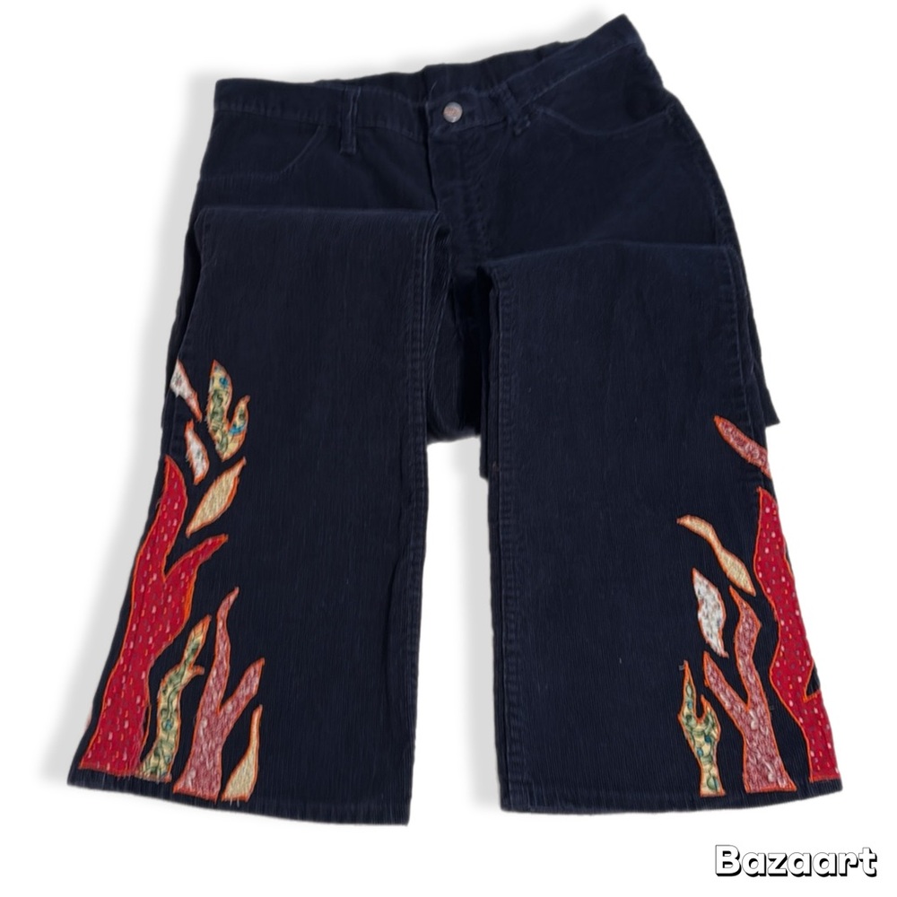 1970'S JUNIORS MAVERICK WIDE BELL BOTTOM JEANS WOMENS RARE